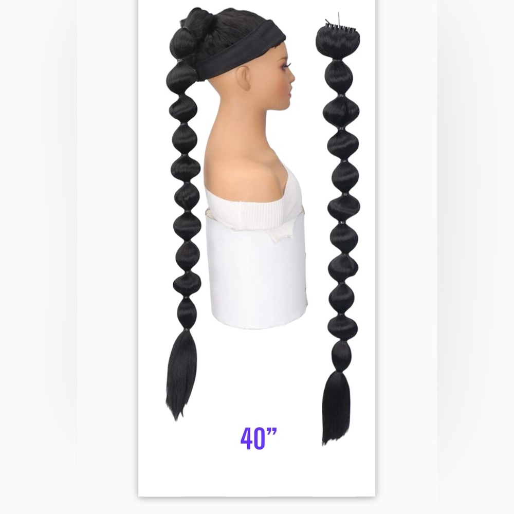 Hair bubble ponytail
